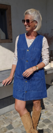 MOLLINE sleeveless jeans dress blue