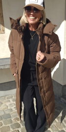 TAMMIE maxi winter puffer coat chocolat