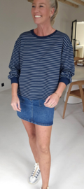 ALEXIS sweatshirt striped navy