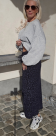 LEO maxi skirt black grey