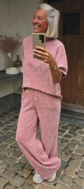 MANDI velvet set soft pink