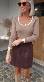 MINA soft skirt chocolat