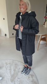 BYE BYE RAINY DAYS fleece raincoat black mat