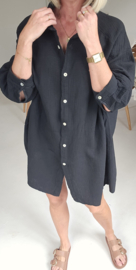 AMALFI tetra shirt dress black