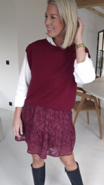 ALIA sleeveless knit burgundy