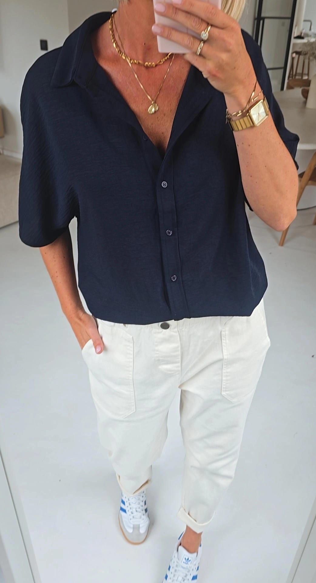 MIA short-sleeved shirt navy