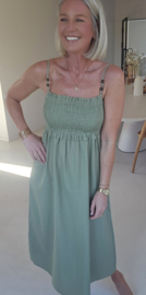 SANDRIN smock dress khaki