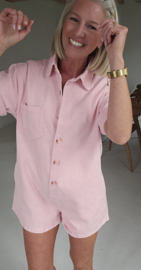 JINA jeans playsuit baby pink