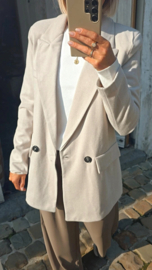 EVIE oversized chevron blazer ivory