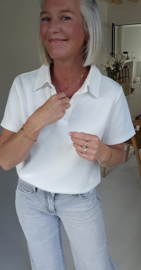 SYLLA polo T-shirt white