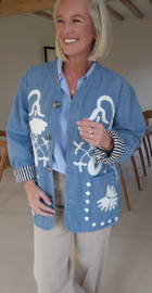 AVELIN oversized jacket washed blue