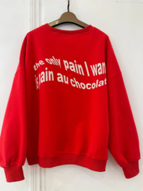 PAIN AU CHOCOLAT sweatshirt red