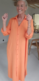 RHEA maxi shirt dress soft orange