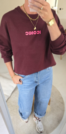 ICONIC sweatshirt burgundy