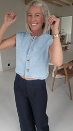 TIA jeans gilet soft blue