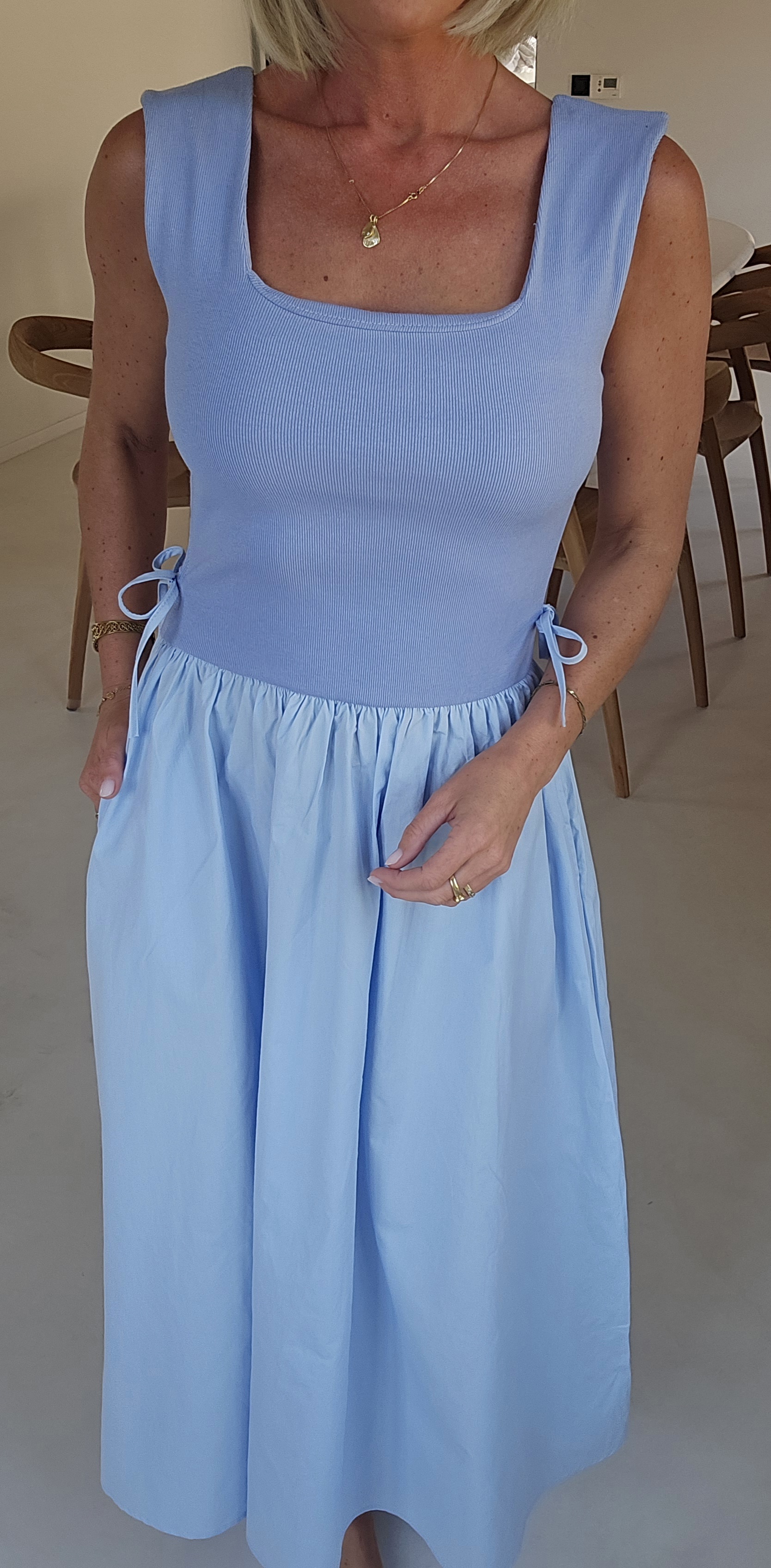 MINKA maxi dress soft blue