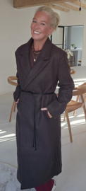 CARA maxi coat chocolat