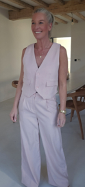 LISAN wide leg pants soft pink