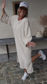 MANDU soft velvet maxi dress vanilla