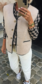MELIA 2 sleeveless teddy jacket beige
