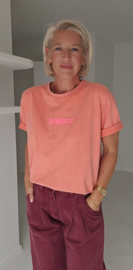 ICONIC cotton T-shirt washed peach