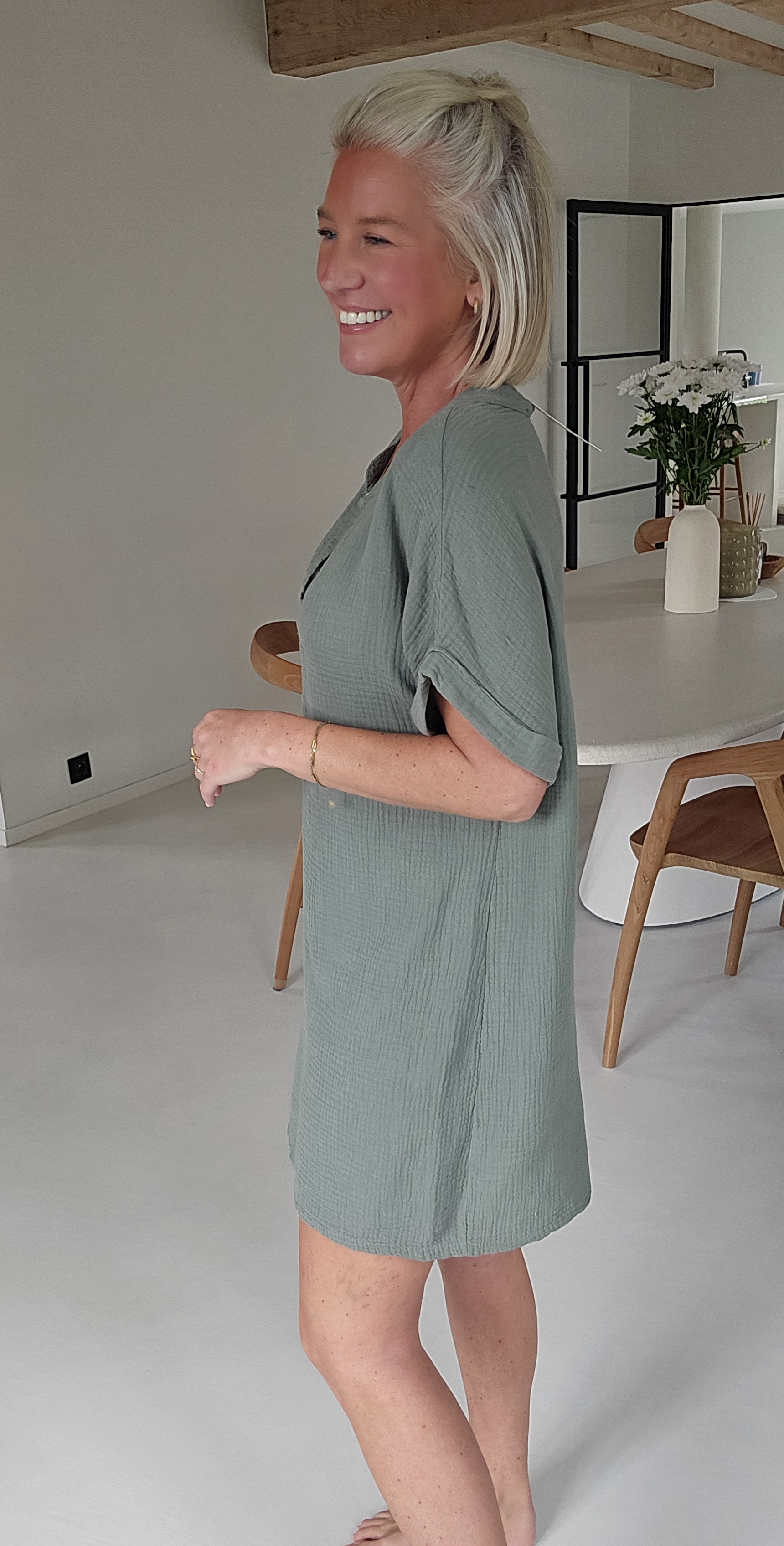 JOYOSA tetra dress khaki