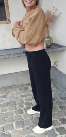 ZITA soft corduroy pants black