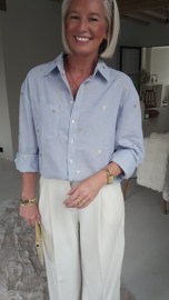 GOLDEN HEARTS shirt striped blue