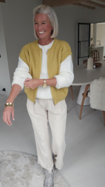 AZUR zip gilet capri mustard