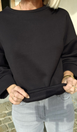 ANDREA fleece sweatshirt black