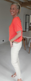 BESS short-sleeved cardigan neon orange