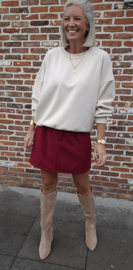 MINA soft skirt dark red