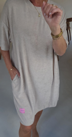ADELINE midi terry dress beige