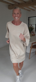 ARIEL sweatshirt dress beige
