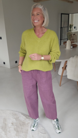 SOFT EMBRACE v-neck knit olive