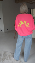 ICONIC CLUB sweatshirt neon coral