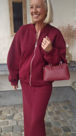 LIZ sweatshirt skirt burgundy