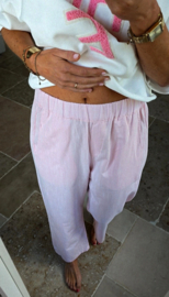 PRIMROSE loose cotton pants soft pink By Moment