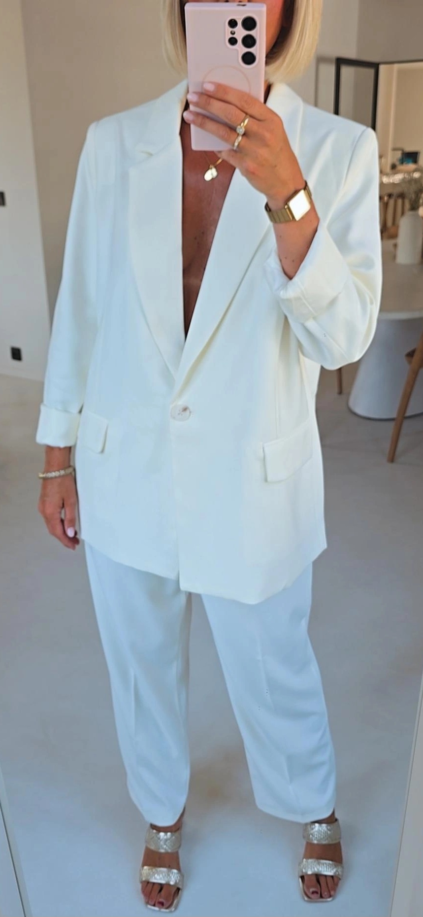 CECILIA suit pants ecru