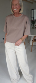 STANNIE short-sleeved sweatshirt taupe