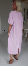 MANDIE soft velvet maxi dress pastel pink