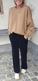ZITA soft corduroy pants black