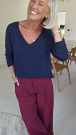 ANITI oversized v-neck knit navy