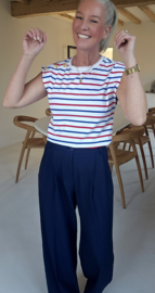 SUZY striped T-shirt golden buttons