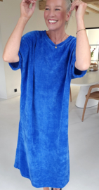 MANDIE soft velvet maxi dress kobalt blue