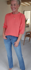CINDY short-sleeved knit coral
