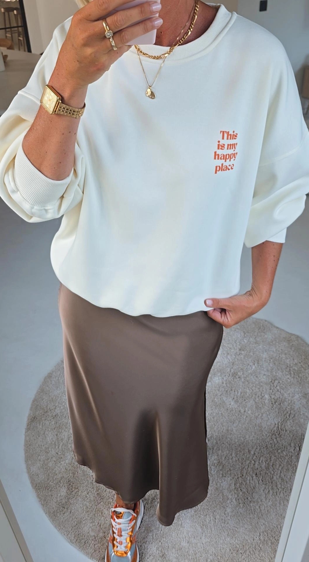 THIS IS MY HAPPY PLACE sweatshirt vanilla