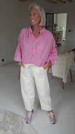 CALM CURRENT relaxed carrot pants ecru