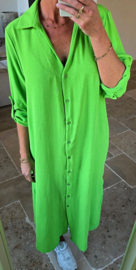 RHEA maxi shirt dress flash green