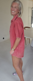 JINA jeans playsuit cranberry